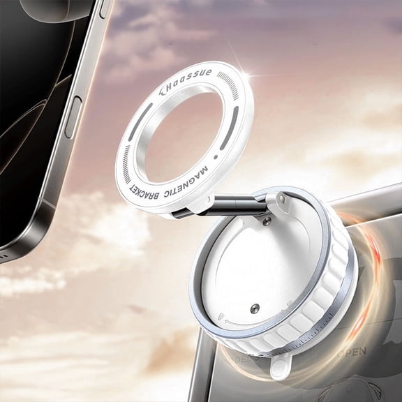 Magnetic Phone Holder Stand,2026 Upgraded Vacuum Suction Cup Phone Mount [24 N55 Stronger Magnets],   , 360° Adjustable for Your Car/Gym/Mirror