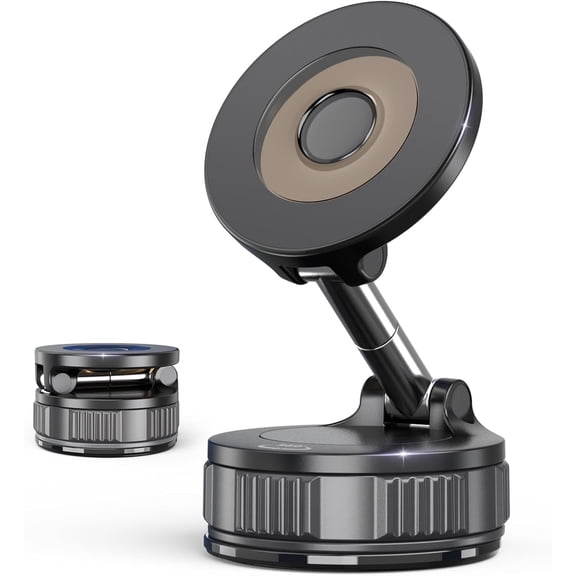 Magnetic Phone Holders for Your Car, Vacuum Suction Cup Phone Mount with Strong Stable Suction[360 Rotation Base], Car Phone Holder for iPhone 17 Pro Max 16 15 14 13 12 Plus
