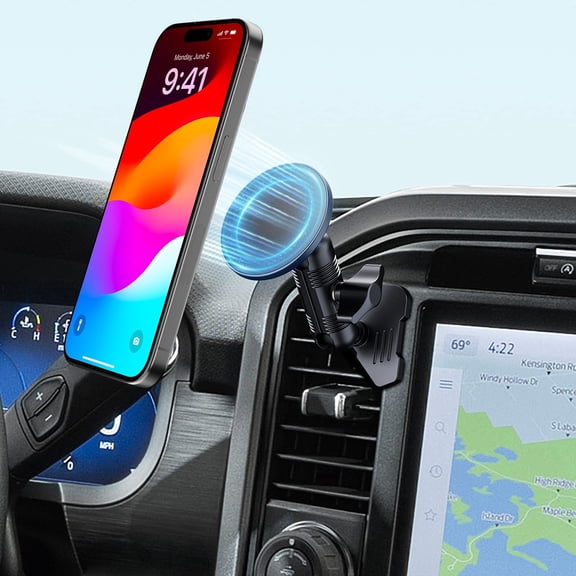 DIAMOOKY Magnetic Phone Mount for Ford F150 (2021-2026), F-150 Lightning & Super Duty (2023-2026) | Car Air Vent Metal Cell Phone Holder Bracket, Compatible with iPhone, Samsung & All Smartphones