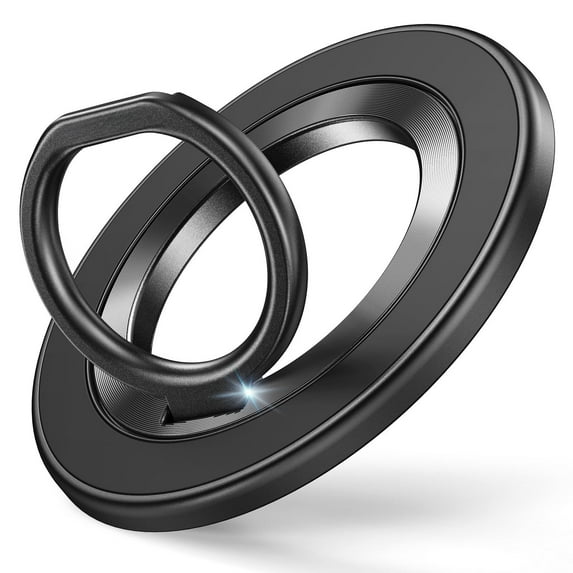 Magnetic Phone Ring Holder for MagSafe, 360° Rotation Cell Phone Grip Stand Finger Ring Kickstand Two-Sided Magnet Compatible with iPhone 17 Pro Max 16 15 14 13 12 MagSafe Accessories