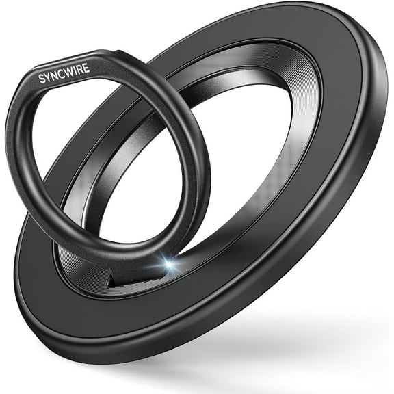 Magnetic Phone Ring Holder for MagSafe, 360 Rotation Cell Phone Grip Stand Finger Ring Kickstand Two-Sided Magnet Compatible with iPhone 17 Pro Max 16 15 14 13 12 MagSafe Accessories