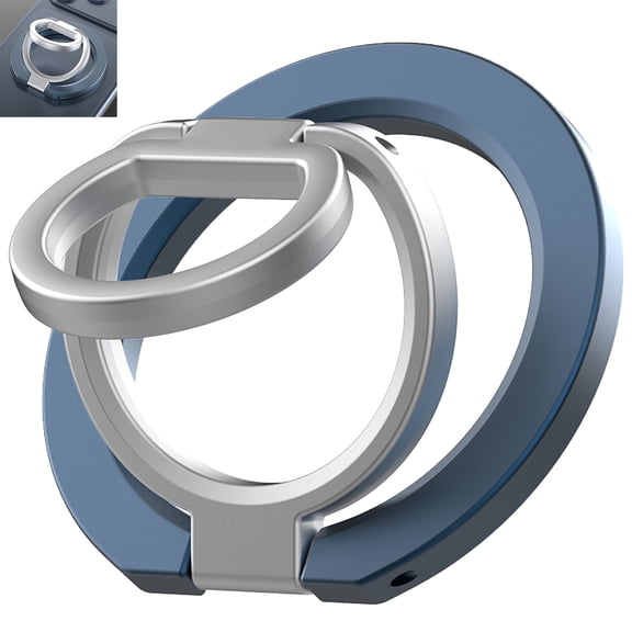 Magnetic Phone Ring Holder for MagSafe, 360° Rotation Cell Phone Grip Stand Finger Ring Kickstand Two-Sided Magnet for iPhone 17 Pro Max 16e 16 15 Pro Max Galaxy S26 S25 Ultra MagSafe Accessories