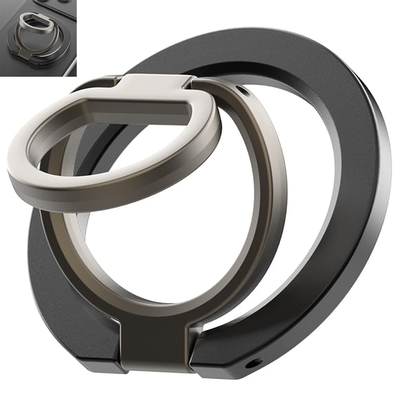 Magnetic Phone Ring Holder for MagSafe, 360° Rotation Cell Phone Grip Stand Finger Ring Kickstand Two-Sided Magnet for iPhone 17 Pro Max 16e 16 15 Pro Max Galaxy S26 S25 Ultra MagSafe Accessories