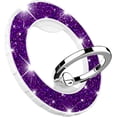 thumbnail image 1 of Magnetic Phone Ring Holder for MagSafe, HALLEAST Glitter Magnetic Grip Compatible with iPhone 14 13 12 Pro Max, Pro, Plus, Mini Mag Safe Accessories, Adjustable Kickstand Wireless Charging, Purple, 1 of 8