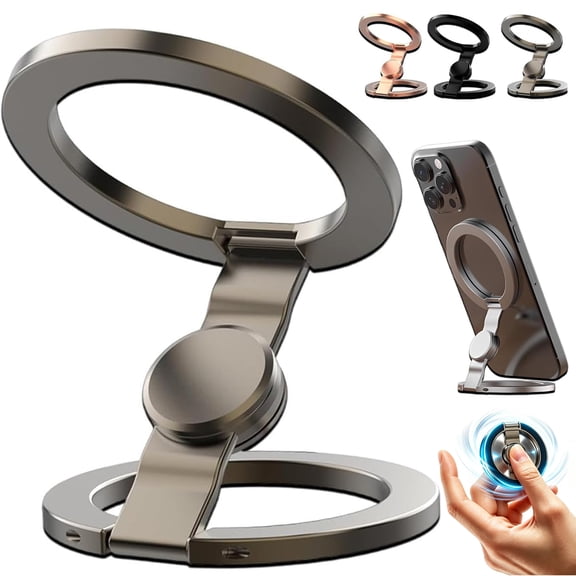 Magnetic Phone Stand Fidget Spinner,Compatible Grip Ring Holder for iPhone and Android, for Car Desk Travel