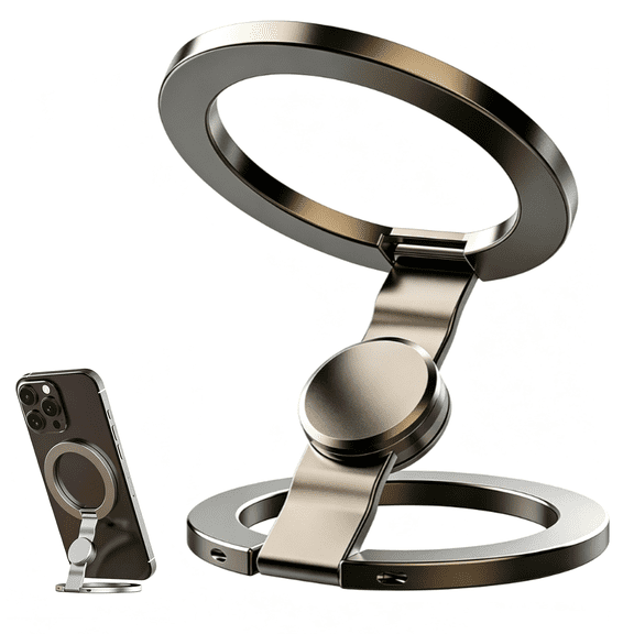 Magnetic Phone Stand Fidget Spinner, Fidget Spinner Magnetic Phone Holder, Dual Rings & Strong Adhesion, for Desk Car Gym Travel