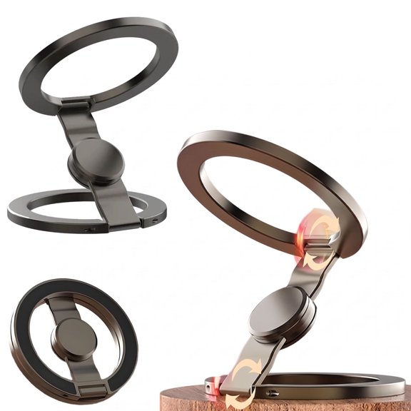 Magnetic Phone Stand Fidget Spinner, Fidget Spinner Phone Stand, 360° Flip Precision Bearing with Dual Magnet Rings, Scratch-Resistant