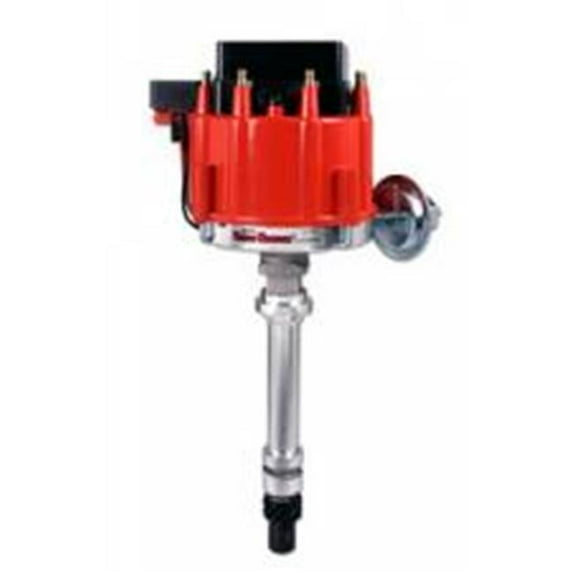 Magnetic Pickup Flame-Thrower Street & Strip HEI Distributor with Red Cap for Small & Big Block Chevy