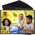 thumbnail image 1 of Magnetic Picture Frames 12 Packs-Fridge Magnetic Photo Frames-Holds 4 x 6 Inches Photos,Black, 1 of 6