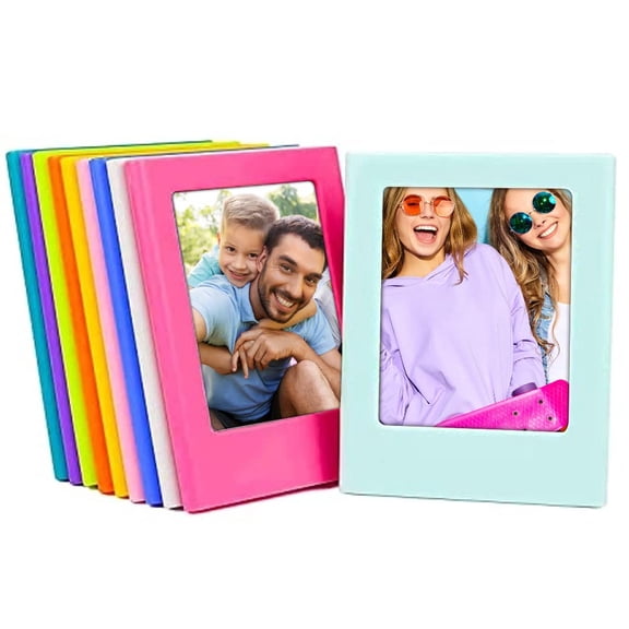 Magnetic Picture Frames for Refrigerator 2.5x3.5 Mini Polaroid Frames, Multi-Color Magnet Picture Frames for Fridge Durable Magnetic Frames for Photos pack of 8 (Set of 1, Assorted Colors)