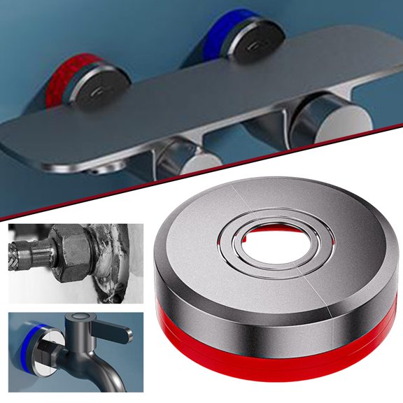 Magnetic Pipe Cover Escutcheon, Wall Hole Cover Plate for Water Pipe Gas Line, Removable Round Pipe Decorative Cover, Pipe Collar Concealment Cap for Bathroom Faucet Wall Mount Home Plumbing Use