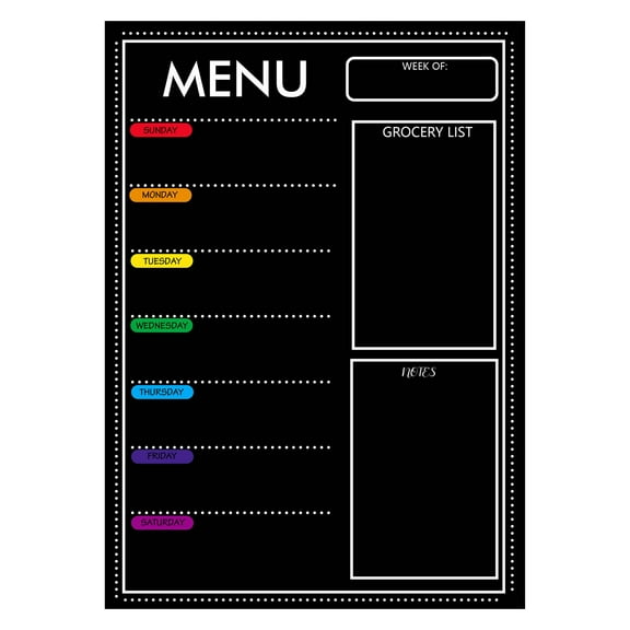 Magnetic Planner Monthly Weekly Menu Calendar Memo Notepad Refrigerator Whiteboard For Kitchen Organization Scheduling
