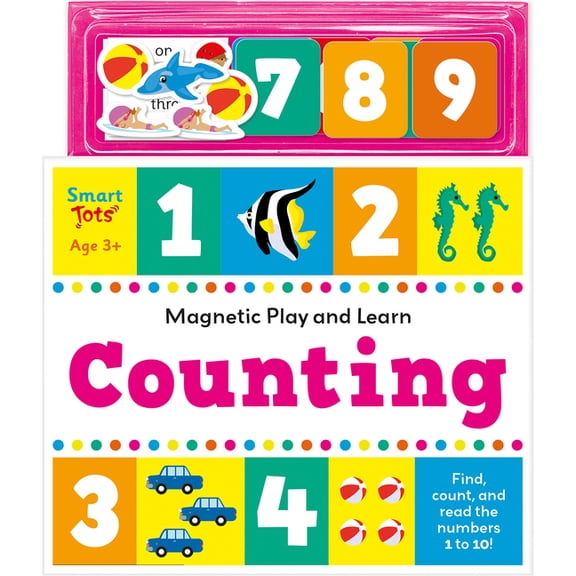Magnetic Play & Learn Counting: Learn Numbers with Magnetic Play and Learn Activity Book for Kids Ages 3+, (Board Book)