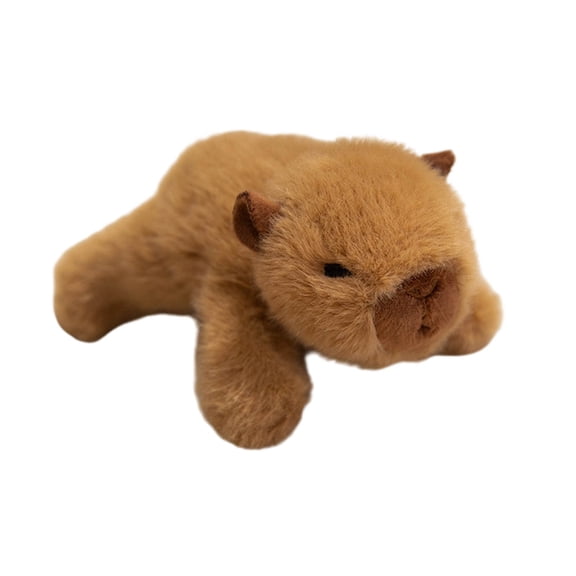 Magnetic Plush Capybara Car Decor, 5.9in Kawaii Stuffed Animal Ornament for Exterior Dashboard Side Mirror Refrigerator Locker Cute Accessory Black Pet Lovers Gift Women(Brown)