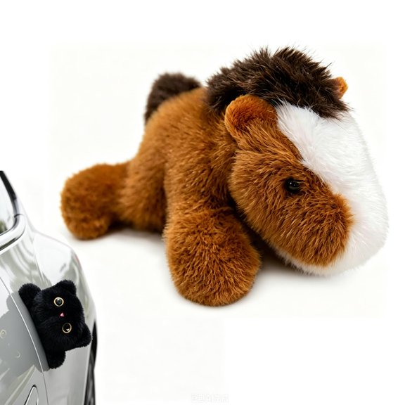 Magnetic Plush Cat Car Decor, 3D Kawaii Stuffed Animal Ornament for Car Exterior, Cute Magnetic Decoration for Dashboard, Side Mirror, Refrigerator, Locker, for Cats Lovers