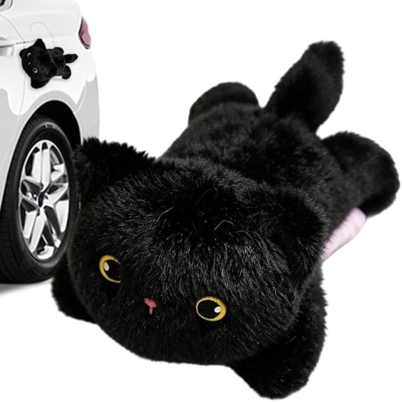 Magnetic Plush Cat Car Decor, 5.5Inch Soft Stuffed Kitty Magnet Ornament, Magnetic Accessory For Auto Side Mirror, Trunk, Fridge, Locker, Gift For All Cat Enthusiasts