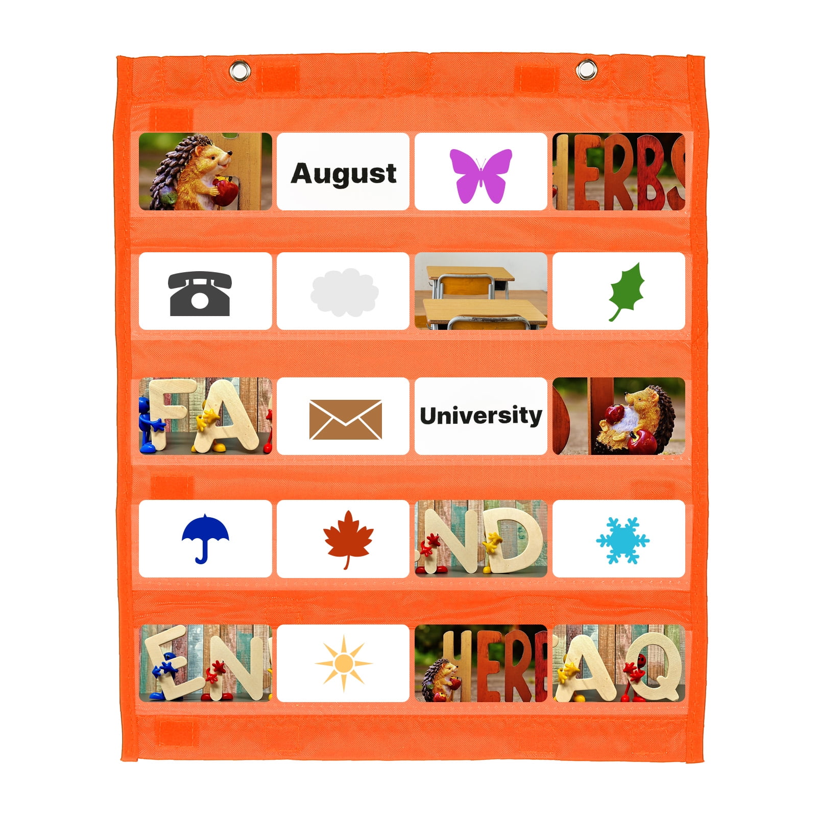 Magnetic Pocket Chart, Small Pocket Chart Mini Double Sided Classroom ...