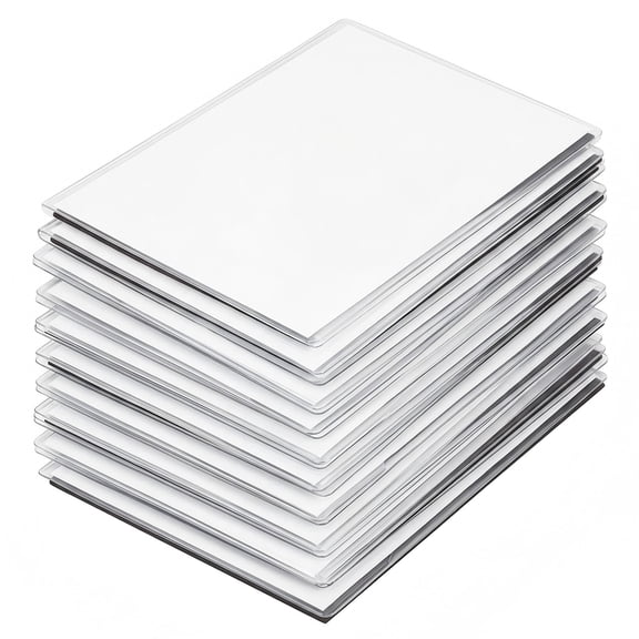 Magnetic Pocket Picture Frame, Magnetic Photo Frame, Holds 4x6 Inch Photos, 10 Pack, Refrigeor Photo Frame, Magnetic Photo Album Pocket, Easy Photo , Durable UV Protected Clear Cover, White