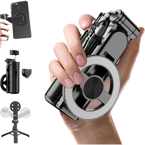 Magnetic Pocket Selfie Stick, 2026 New 4-in-1 Multifunctional 360 Rotation Magnetic Selfie Stick with Remote, Portable Extendable Tripod for iPhone & Travel Vlog