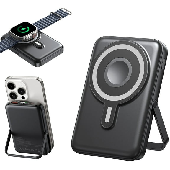 Aioneus Wireless Portable Charger Power Bank 20W Fast Charging for iPhone/iWatch (Black)