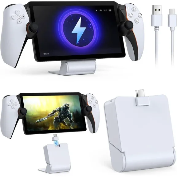 Magnetic Portable Charging Stand for PlayStation Portal, Case-Friendly Charging Dock Station for PS Portal with USB-C Cable, Folding Charger for PS5 Portal Handheld PS Remote Player Accessories
