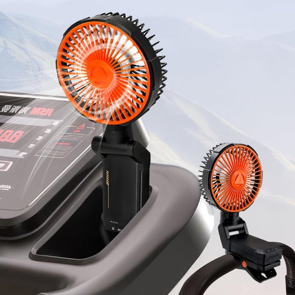 Magnetic Portable Fan with LED Light, 4 Speed Adjustable, 70 Rotation, 2-Hour Timer, Handheld Clip On Fan for Stroller, Travel, Camping, Golf, and Gym
