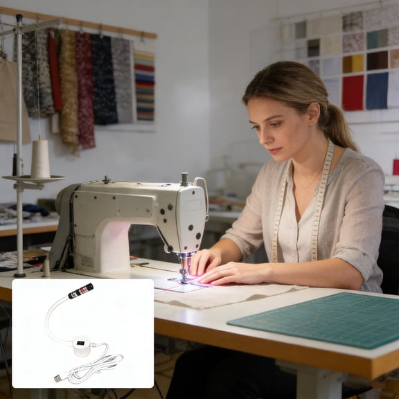 Magnetic Positioning Quilting Light for Sewing Machine, Adjustable Magnetic Attachment for Sewing Machines, LED for Sewing Machines Precision,B