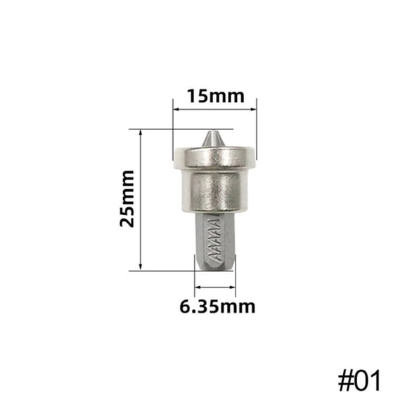 Magnetic Positioning Screwdriver Bit Head for Woodworking Screw Hex Shank Chrome Vanadium Steel Drywall Dimpler Bit PH2 Plasterboard Screw Locating Tool(25mm)