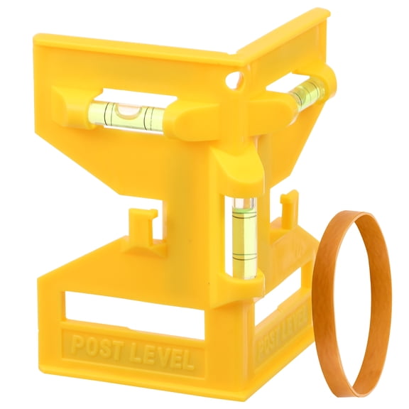 Magnetic Post Level Portable Pipe Post Level with 3 Vials Hands Free Leveling Tool for Construction Column Installation