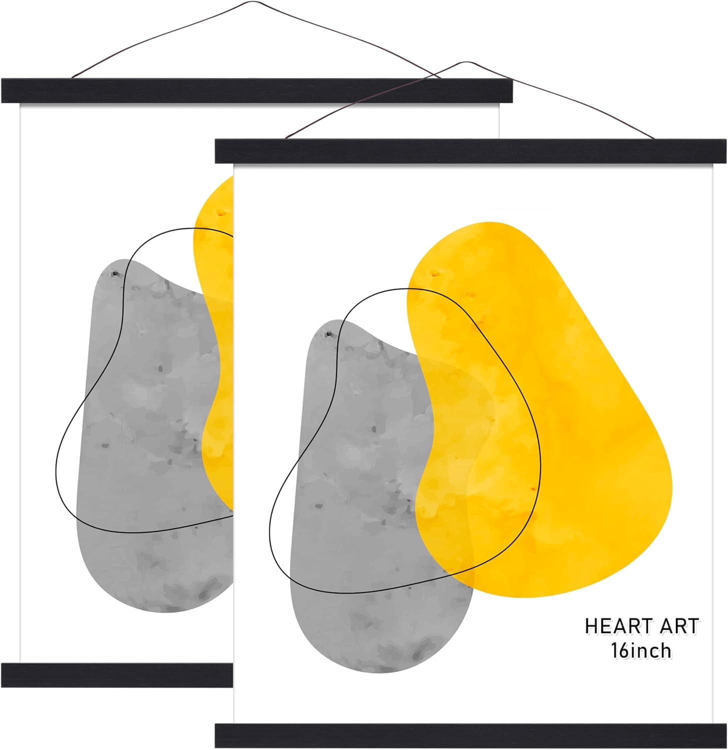 Magnetic Poster Hanger Frame - 3 Pack, Black, Fits 16x20 16x24 16x22 16x16 Posters & Canvas Prints