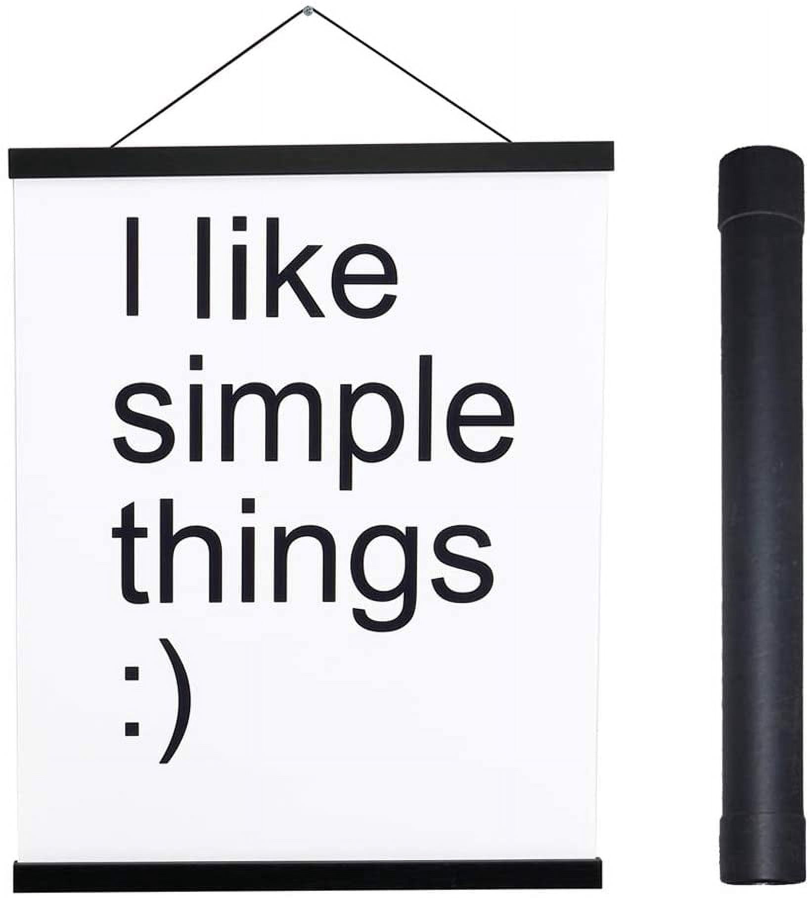 Magnetic Poster Hanger Frame, 20x28 20 x 30 20x26 Light Wood Wooden Magnet Canvas Artwork Print Poster Hangers Frames Hanging Kit (Black, 20")
