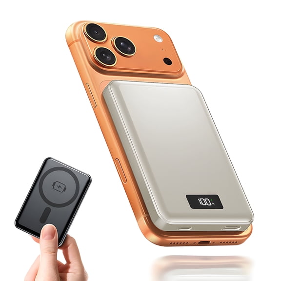 Magnetic Power Bank, 10000mAh Wireless Portable Charger with LED Display, 20W PD Fast Charging Battery Pack Compatible with iPhone 17/16/15/14/13/12, Travel Essential Charging accessories