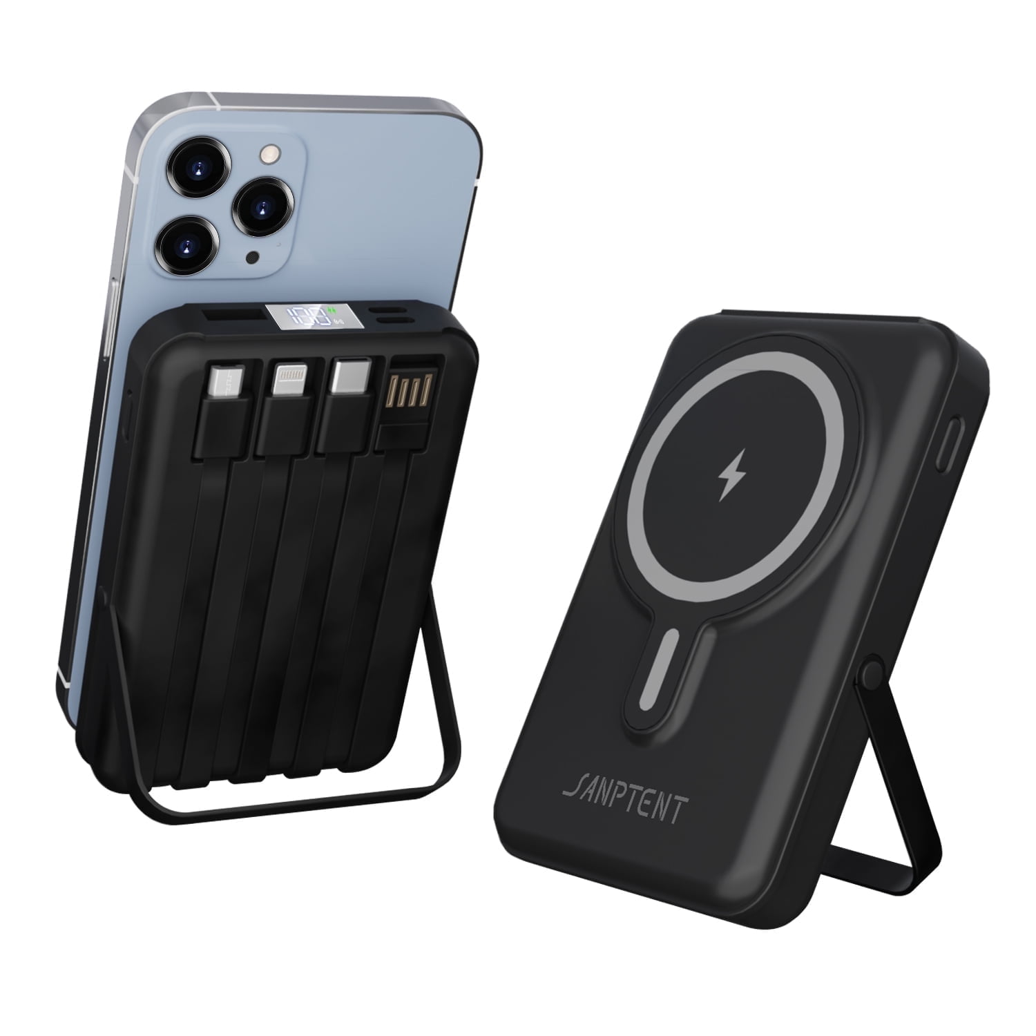 Batterie Externe sans Fil Magnétique 10000mAh,VRURC
