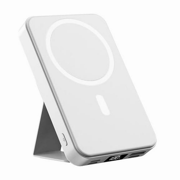 Magnetic Power Bank,5000mAh Portable Charger,Fast Charging for iPhone 17/16/15/14/13/12 Pro/Pro Max/Plus,White MagSafe Wireless Battery