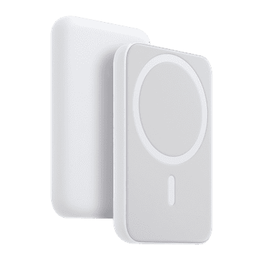 Hendoct 5000mAh Magsafe Battery Pack, 5W Wireless Magnetic Power Bank for iPhone 14/13/12 Series-White