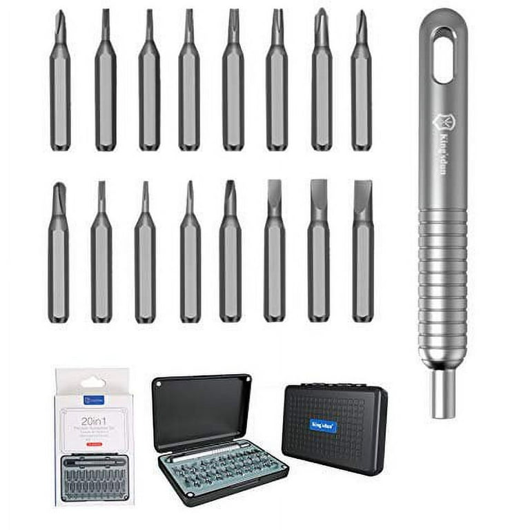 Magnetic Precision Screwdriver Set 20 in 1 Non Slip Magnetic Driver Kit with 19 Precision Bits Mini Screwdriver Tool Set Repair Tool Kit for