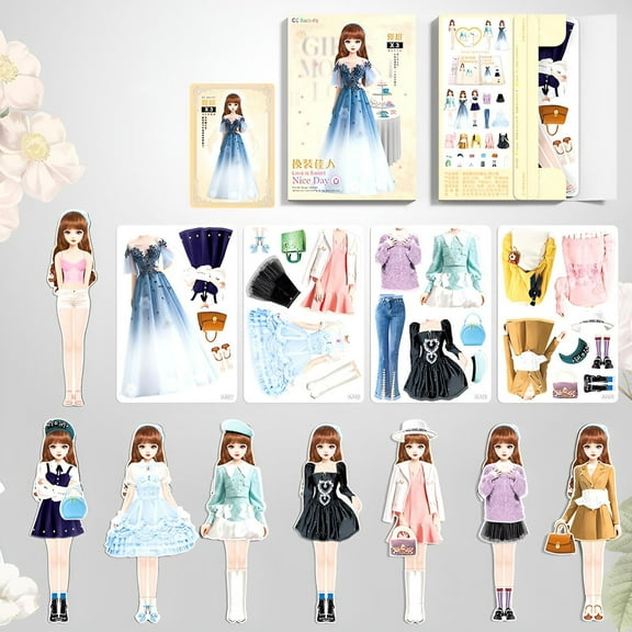 Magnetic Princess Dress Up Paper Doll,Play Travel Playset Toy Magnet Dress Up Games Paper Dolls for Girls Ages 4-7 Nurturing Creativity and Imagination Set Birthday Gift (Princess XiaShu)