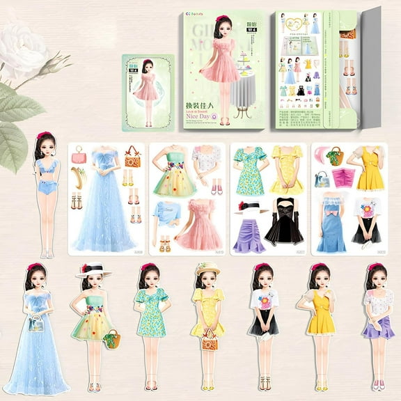 Magnetic Princess Dress Up Paper Doll,Play Travel Playset Toy Magnet Dress Up Games Paper Dolls for Girls Ages 4-7 Nurturing Creativity and Imagination Set Birthday Gift (Princess Wanyi)