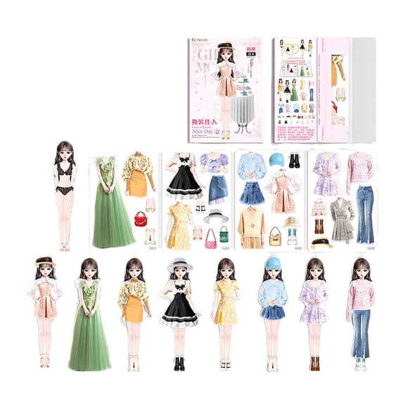 Magnetic Princess Dress Up Set, 10.6" x 7.3" Felt Board with Magnetic Clothes & Accessories for Kids, Creative Educational Toy for Girls