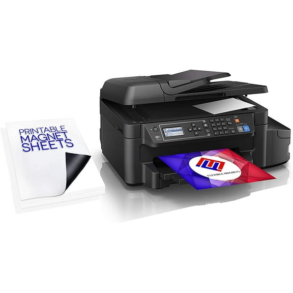 Magnetic Printable Sheets for home or commercial printing - Magnetic Inkjet Paper - Matte White - 8.5" x 11" x 15 Mil (Pack of 10)