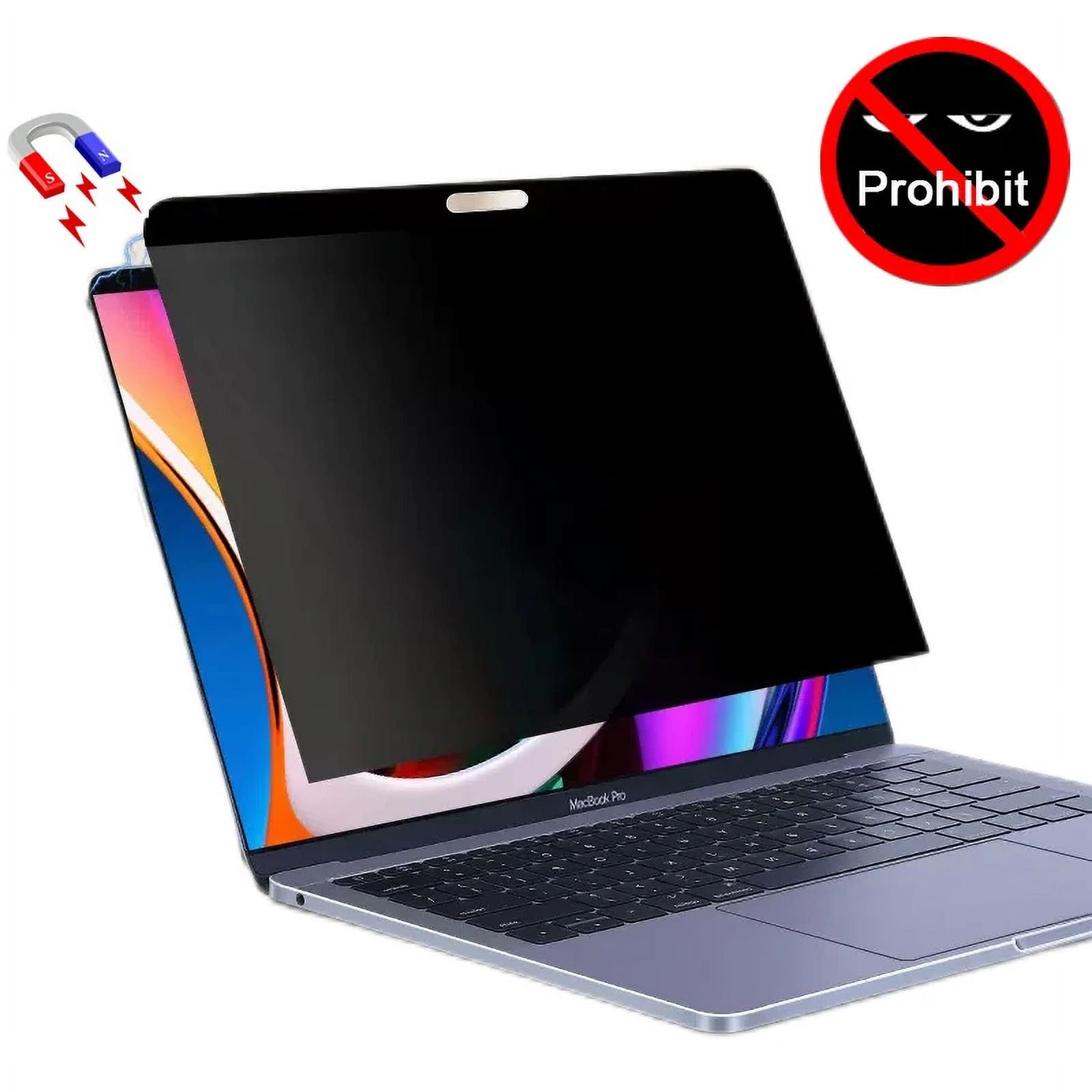 HaruYo Filtro Magnetico Privacy Per MacBook Pro 13" (2016-2023 M1/M2): Attacco Magnetico, Angolo +/-30°, Antiriflesso - 2