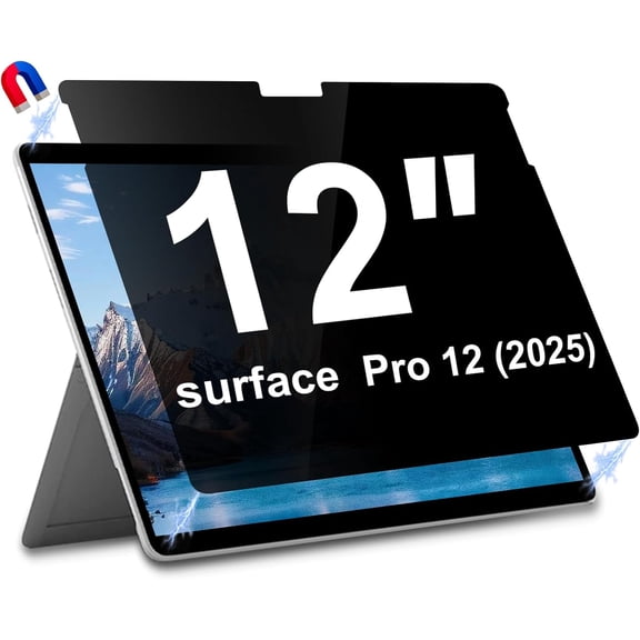 Magnetic Privacy Screen for 12 Inch Surface Laptop Pro 12, Removable Anti Glare Surface Laptop Pro 12 Screen Protector, Blue Light Filter, Anti Spy Easy Install