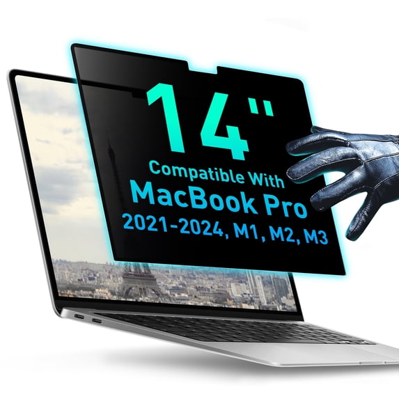 Magnetic Privacy Screen Compatible with MacBook Pro 14" 2021, 2022, 2023, 2024, M1, M2, M3, M4 Anti-Blue Light Anti-Glare Laptop Screen Protector Filter Blue Light Blocking Filter