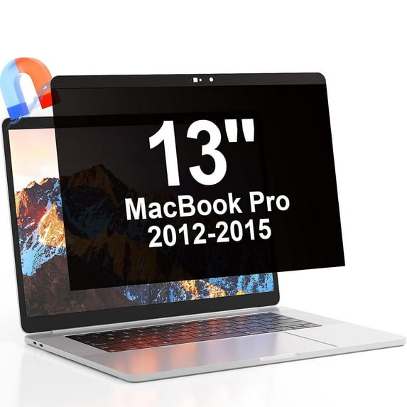 Magnetic Privacy Screen MacBook Pro 13 Inch (2012-2015), Removable Anti Blue Light Glare Filter Laptop Privacy Screen Protector for Apple Mac 13'' Model (A1278,A1425, A1502)