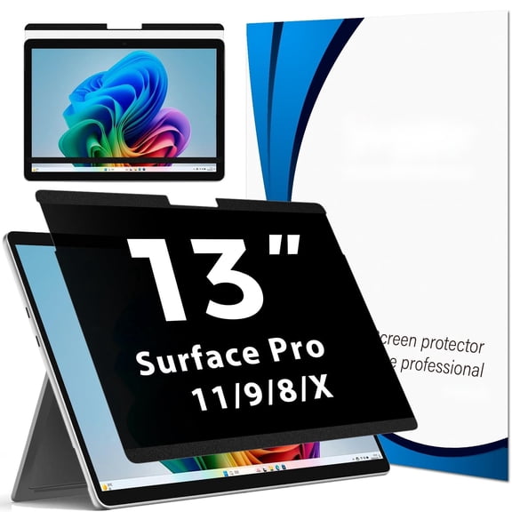 Magnetic Privacy Screen for Surface Pro 11 13inch 2024 - Easy Install & Detach, Scratch Resistant, Anti-Glare Protector compatible with Microsoft Surface Pro 10/9/8/X