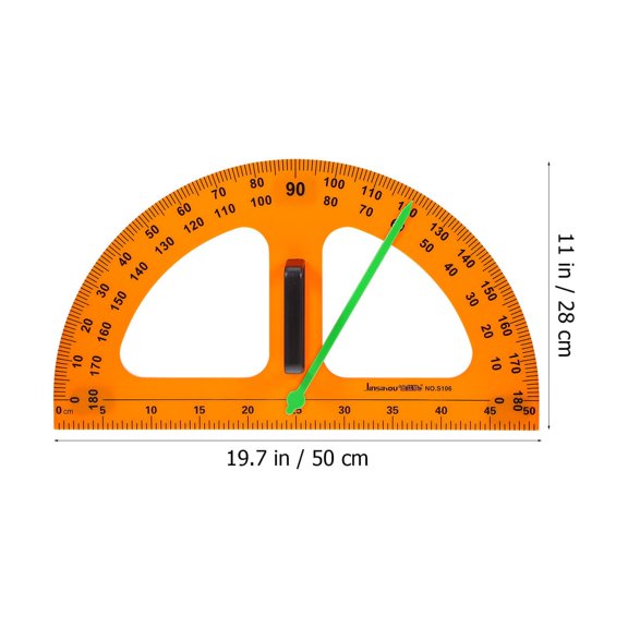 Magnetic Protractor Set for Geometry Classrooms Large Size 19.65X11.00X1.18in