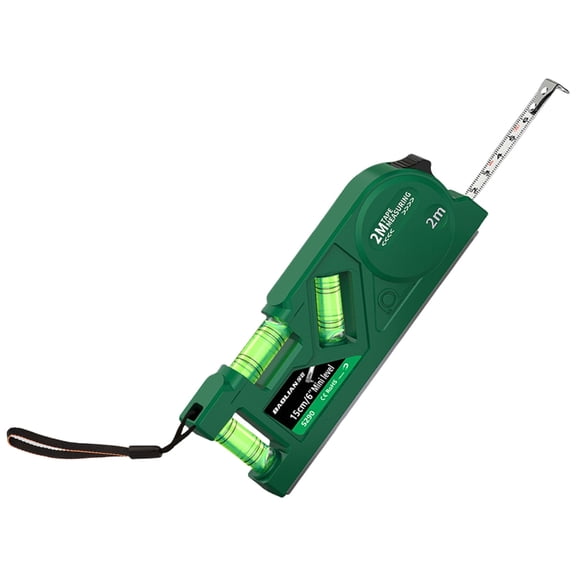 Magnetic Protractor with Tape Measure Portable Woodworking Level Gauge Horizontal Vertical Bubble Measuring Tool