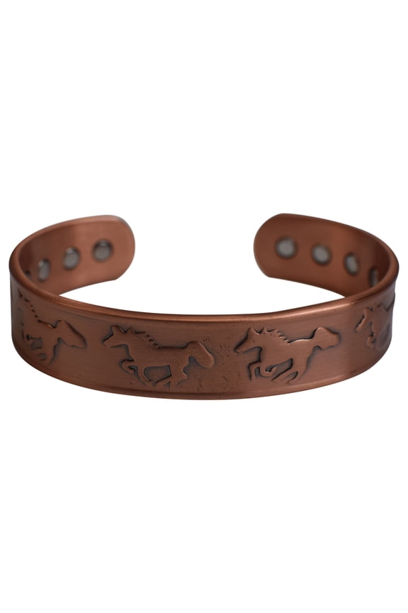 Magnetic Pure Copper Bracelet Horse Logo for Arthritis Wristband