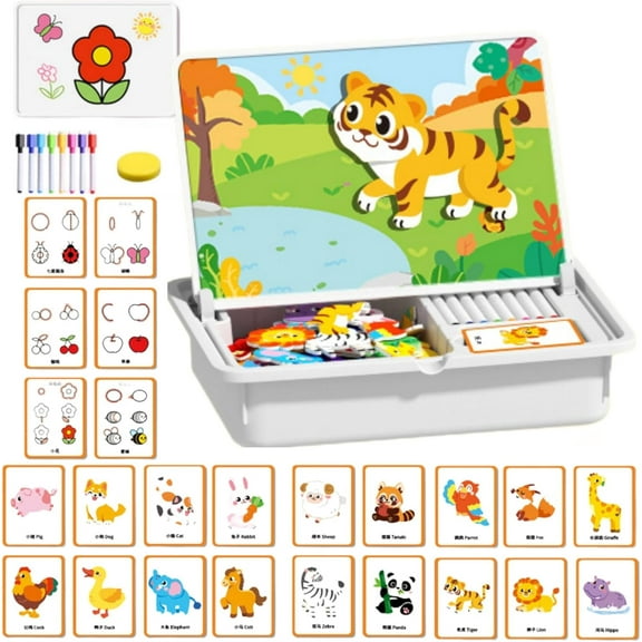 Magnetic Puzzle-Magnetic face Toy, Magnetic Travel Toys, Enhances Creativity and Learning Portable & Easy Storage