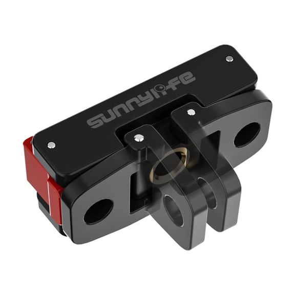 Magnetic Quick Release Adapter for Action 5 Pro - Bigcan Dual Mount Conversion Base Compatible with Action 4/3/2, Foldable Mount with 1/4 Screw and Claw Port for Bike Helmet Backpack Chest Strap